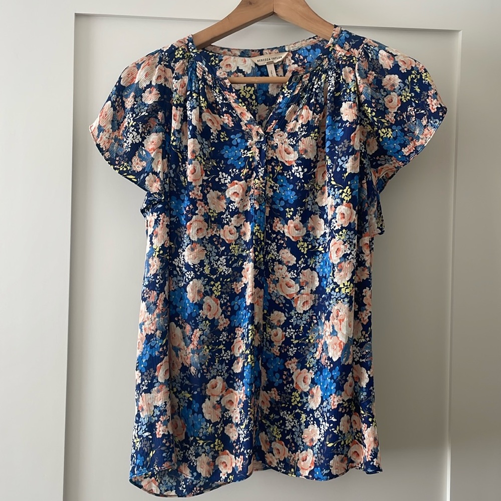 Rebecca Taylor Silk Button-Up Blouse